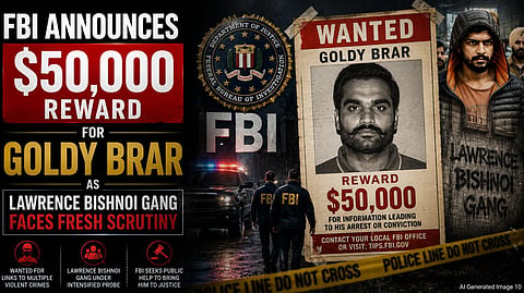 FBI Announces $50,000 Reward for Goldy Brar as Lawrence Bishnoi Gang Faces Fresh Scrutiny