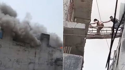 Two Killed in Noida Residential Building Fire; EV Charging Suspected as Cause