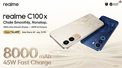 realme Launches C100x 4G with 8000mAh Titan Battery Starting at ₹14,499