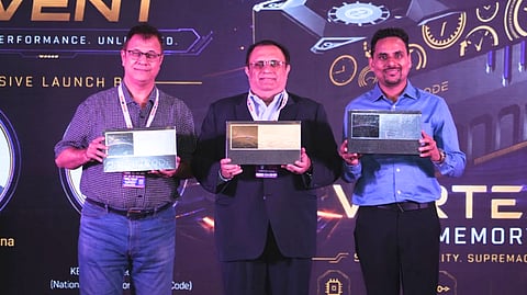 L:R  - Rajat Bohra, Director, Augusta Marketing, Rajesh Khurana, Country Head – Consumer BU, South Asia, BIWIN Technology. Kapil Daga, Director, KBC Computech Pvt. Ltd