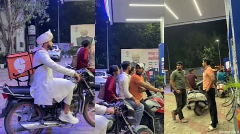 Groom Spotted Making Delivery in Wedding Attire; Viral Video Sparks Mixed Reactions Online