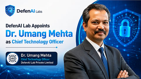 DefenAI Lab Appoints Dr. Umang Mehta as Chief Technology Officer