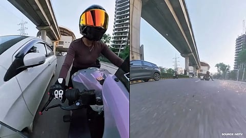Gurugram Woman Biker Says Car Hit Her Bike After She Asked Driver to Keep Distance