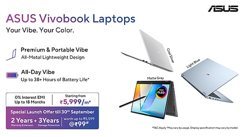 ASUS Expands Vivobook Portfolio in India with OLED Displays, Long Battery Life and AI Capabilities