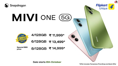 Mivi One 5G Launched with 50MP Dual Camera, 6000mAh Battery and Android 16