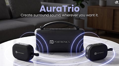 Portronics Unveils AuraTrio with 90W Output and Detachable Satellite Speakers