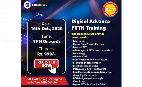 DIGISOL Systems Announces to Host Online FTTH Training Program for Its Partners