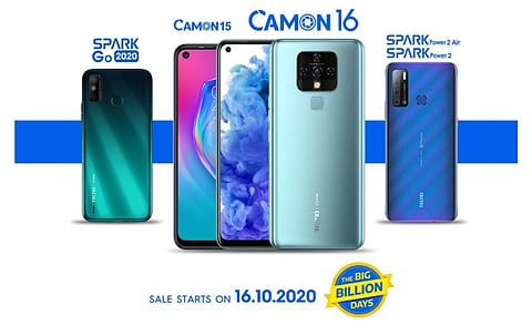 TECNO CAMON 16 to Go on Sale on Flipkart’s ‘Big Billion Days’ Sale