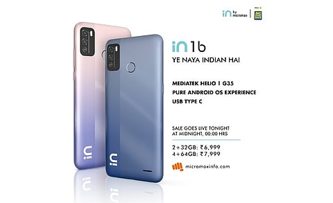 Micromax IN 1b Smartphone to Go on Sale at Midnight During Flipkart’s Big Savings Day