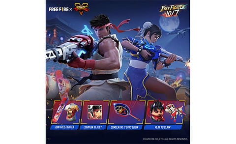 Free Fire’s Street Fighter V Crossover Enters its Final Round on July 10th