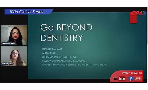 ICPA Organized Online Session on Facial Aesthetics in Dental Practice