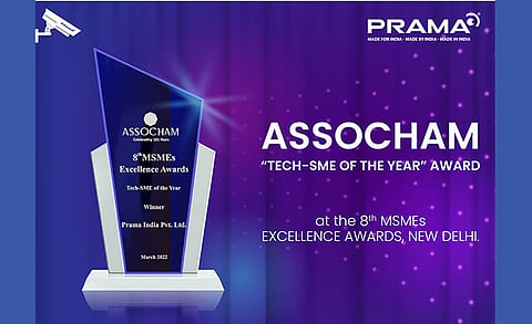 Prama India Wins ‘Tech-SME of the Year’ Award at ASSOCHAM’s 8th MSMEs Excellence Awards