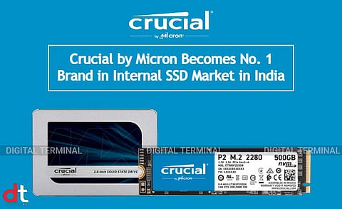 Crucial by Micron Bags No. 1 Position in Internal SSD Market in India