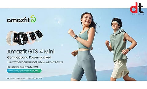 Amazfit Launches New Power-packed GTS 4 Mini Smartwatch