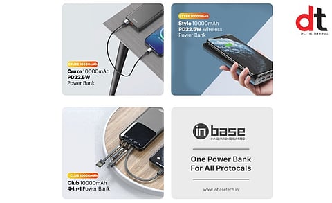 Inbase Introduces Three New Fast-Charging Powerbanks in India