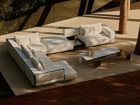 The Italian-designed Visionnaire Boyd sofa anchors a refined showcase at Art Basel Miami Beach 2025
