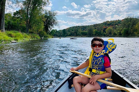 Paddling the Grand River in Waterloo
