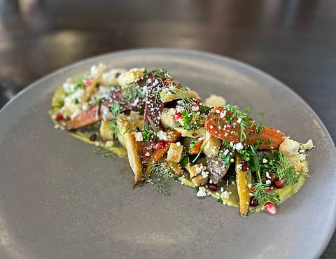 Roasted Carrots Salad at 1 Elgin Restaurant in Ottawa. Photo by Adam Waxman/DINE magazine