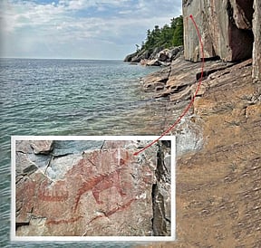 Agawa Bay Pictographs. PHOTO BY ADAM WAXMAN / DINE AND DESTINATIONS MAGAZINE
