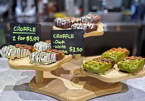 Croffles at Hazukido. PHOTO BY ADAM WAXMAN/DINE AND DESTINATIONS MAGAZINE