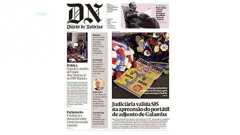 Os títulos da primeira página do DN desta quarta-feira