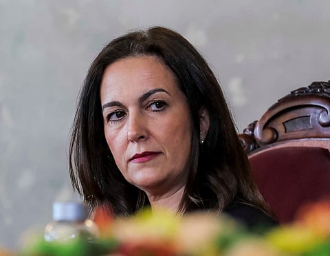 Rita Júdice, ministra da Justiça, foi uma das personalidades que marcou presença na cerimónia de inauguração do ano judicial que decorreu esta segunda-feira, no Supremo Tribunal.