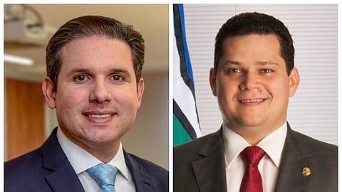 Hugo Motta sucede a Arthur Lira na Câmara dos Deputados e David Alcolumbre sucede a Rodrigo Pacheco no Senado. 
