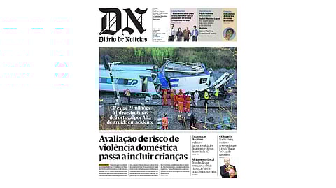 A primeira página do DN desta quinta-feira