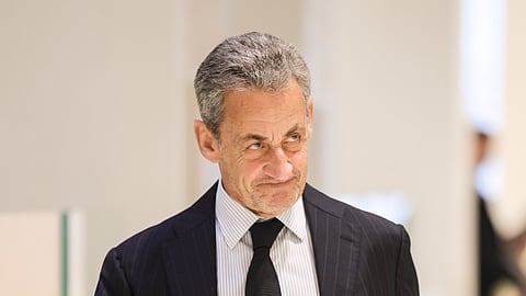 Sarkozy numa das idas a tribunal, em janeiro.