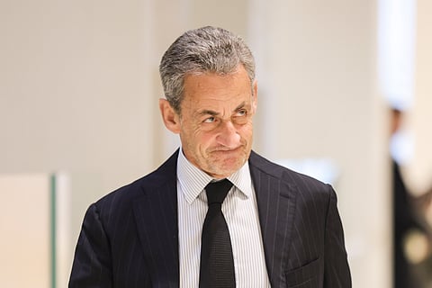 Sarkozy numa das idas a tribunal, em janeiro.