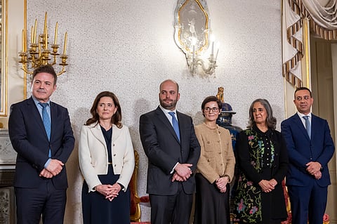 Os seis novos secretários de Estado no Palácio de Belém