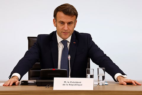 Emmanuel Macron reúne líderes europeus no Eliseu.