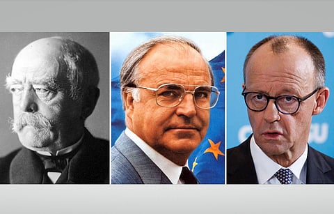 Bismark, Kohl e Merz.