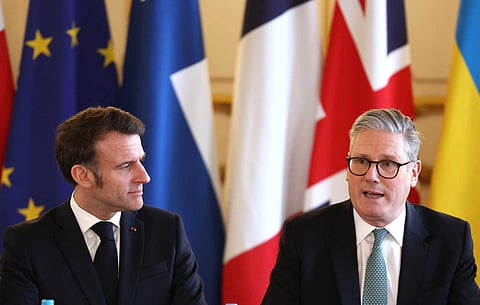 Emmanuel Macron e Keir Starmer têm um plano de cessar-fogo. 