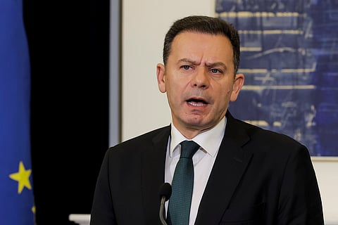 Luís Montenegro durante a comunicação ao país sobre a polémica em redor da empresa Spinumviva