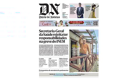A primeira página do DN desta quarta-feira