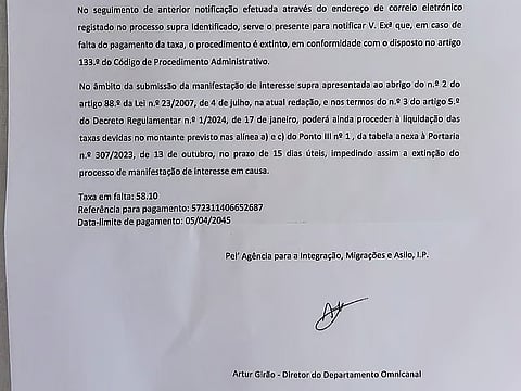 Cartas da AIMA, algumas com erros de digitação, chegam pelo correio e são verdadeiras.