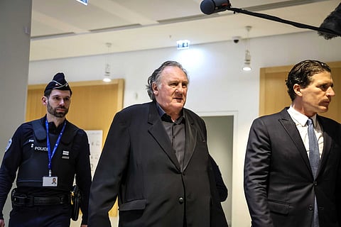 O ator francês Gérard Depardieu numa das sessões em tribunal