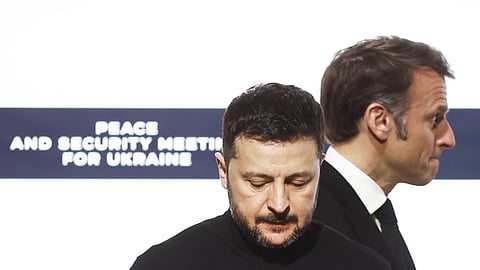 Macron anunciou um pacote adicional de ajuda militar à Ucrânia de 2 mil milhões de euros.