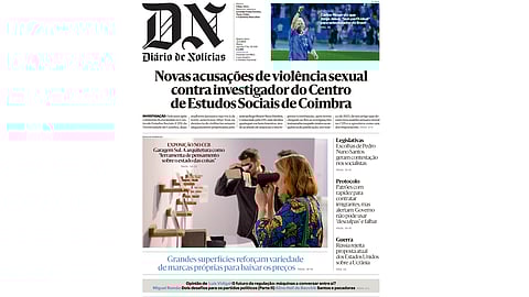 A primeira página do DN desta quarta-feira