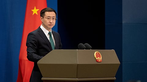 Lin Jian, porta-voz do Ministério dos Negócios Estrangeiros da China.