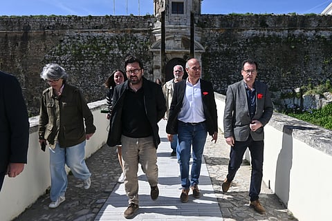 Paulo Raimundo esteve no Museu Nacional da Resistência e da Liberdade, inaugurado há um ano, em Peniche.