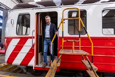 Pedro Nuno Santos visitou as oficinas da CP no Entroncamento.