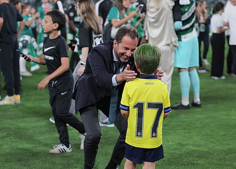 Frederico Varandas nos festejos do bicampeoanato