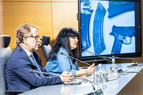 Luís Neves, diretor nacional da PJ, e Manuela Santos, diretora da Unidade Nacional de Contraterrorismo.