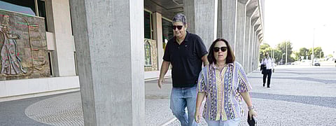 Joana Marques na chegada ao tribunal para a terceira sessão do julgamento
