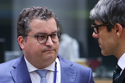 Joaquim Miranda Sarmento, ministro das Finanças de Portugal. Bruxelas, 7 de julho de 2025.