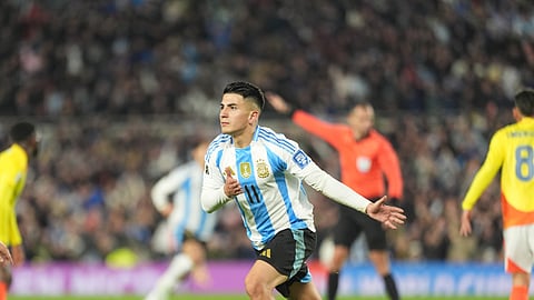 Thiago Almada marcou pela Argentina no último compromisso da campeã do mundo.
