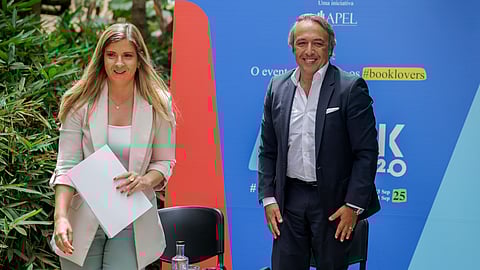  Margarida Balseiro Lopes,  Ministra da Cultura, Juventude e Desporto, e Miguel Pauseiro, presidente da APEL.