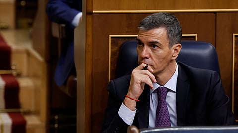 Pedro Sánchez no Congresso.